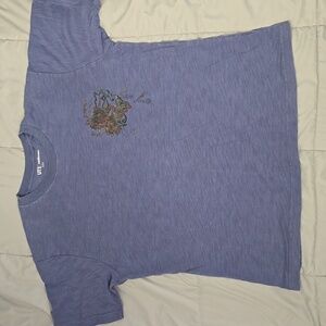 Uniqlo UT x MFABoston Sz Large Blue Cotton Japanese